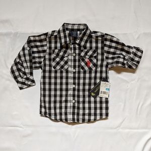 NWT U.S. Polo Assn. Checkered button down shirt